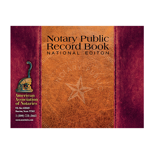 Arkansas Notary Public Journal (Record Book) - Leatherette Style Cover