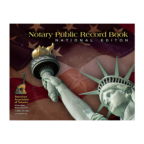 Arkansas Notary Public Record Book (Journal) - Statue of Liberty Brown Cover
