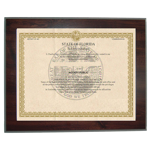 Arkansas Notary Commission Certificate Frame 8.5 x 11 Inches
