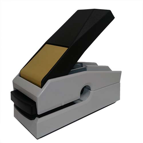 This award-winning, Canadian-made seal embosser is designed to create a lasting raised notary impression on any kind of paper with ease and comes with a life-time replacement guarantee. This Arkansas notary seal embosser is designed to allow embossing anywhere on a document where a standard embosser cannot reach. Creates notary seal impressions of 1-5/8 inches.
